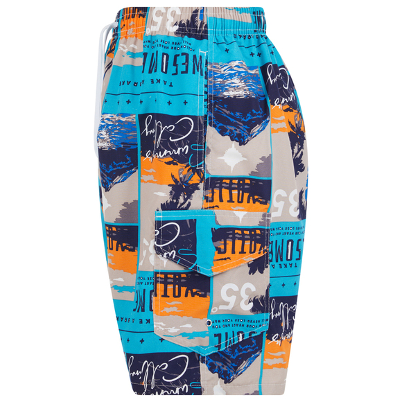 Mens Swim Trunks Swimming Cargo Shorts Bathing Suit, Small Medium Large X-Large - Picture 3 of 8